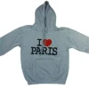 Agasalho de moleton Cinza I love Paris.