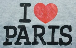 Agasalho de moleton Cinza I love Paris.