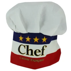 Barrete de cozinheio tricolor Paris
