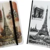 Bloco de notas 5 monumentos de Paris