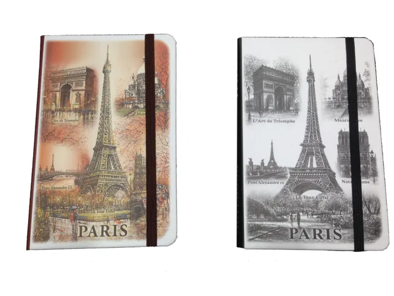 Bloco de notas 5 monumentos de Paris