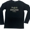 Blusa Manga Longa Preta Paris