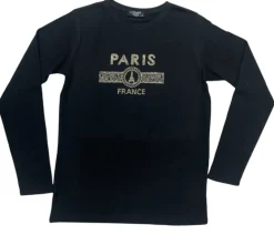 Blusa Manga Longa Preta Paris