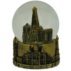 Bola de Neve dourada Monumentos de Paris