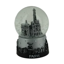 Bola de neve Torre Eiffel prateada