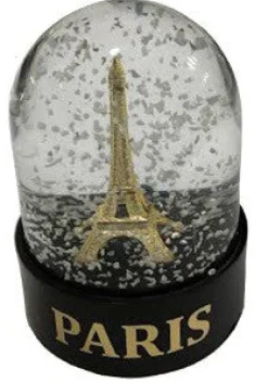 Bola de neve Torre Eiffel em Paris fabricada em França