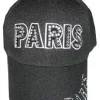 Boné Paris Strass preto