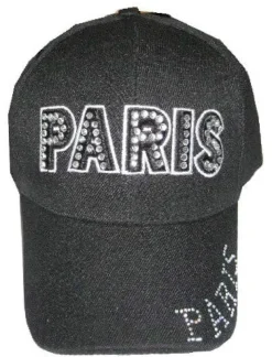 Boné Paris Strass preto