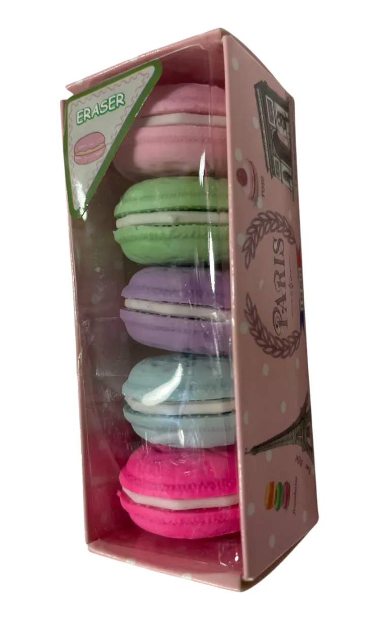 5 Borrachas Macaron Coloridas