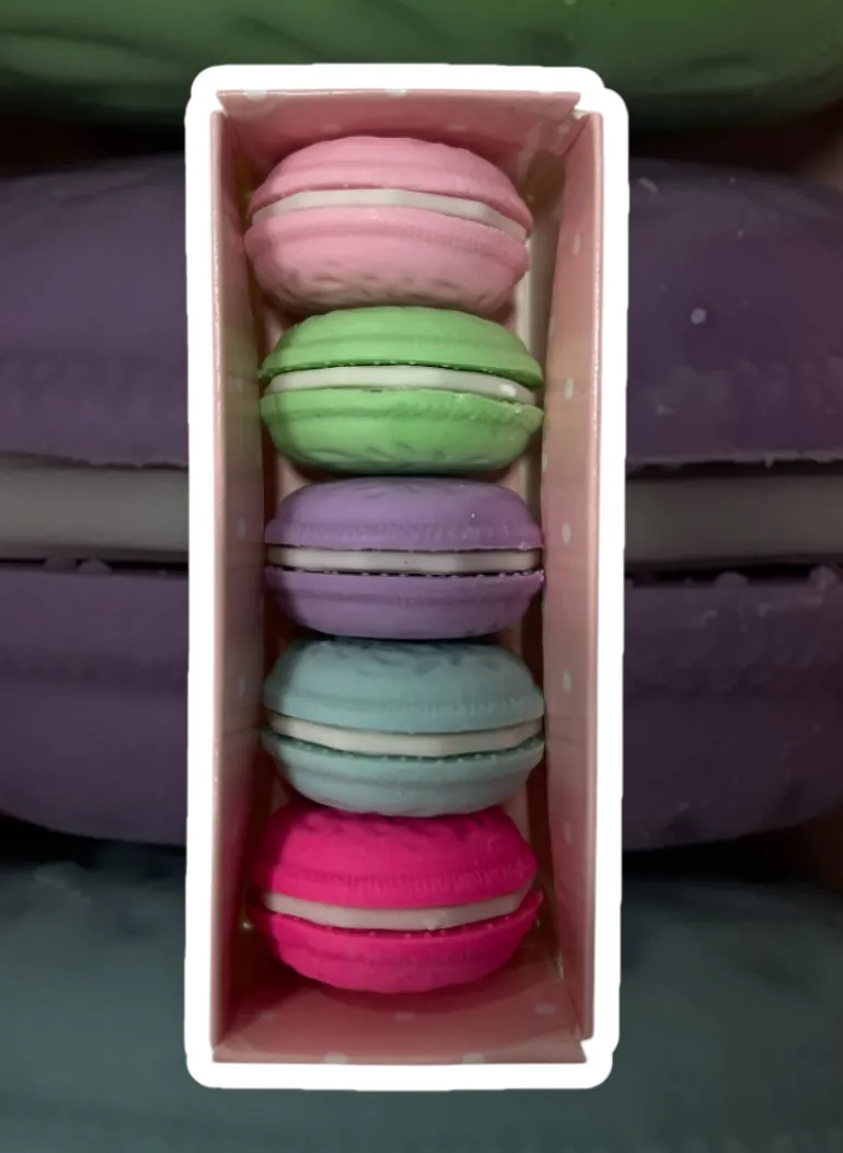 5 Borrachas Macaron Coloridas