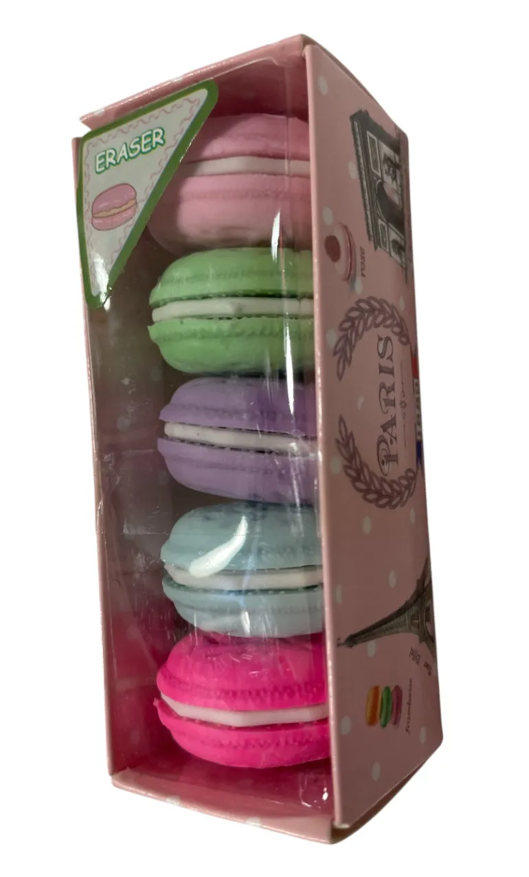 5 Borrachas Macaron Coloridas