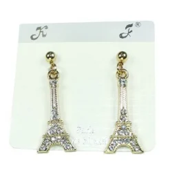 Brincos Torre Eiffel dourado