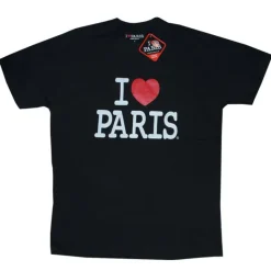 Camiseta Branca Homem Eu Amo Paris