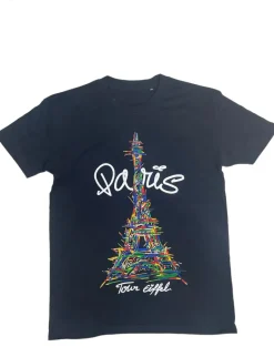 Camiseta com grafite da torre Eiffel