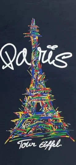 Camiseta com grafite da torre Eiffel