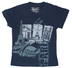 camiseta infantil monumentos de paris