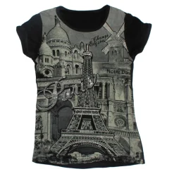 Camiseta Paris Montmartre preta