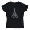 Camiseta Torre Eiffel com strass