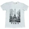 Camiseta Torre Eiffel de Paris em Preto e Branco