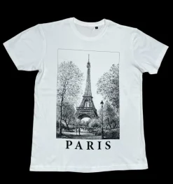 Camiseta Torre Eiffel de Paris em Preto e Branco