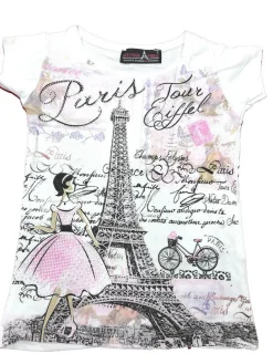 Camiseta Torre Eiffel Paris Princesa - souvenirs Paris pas cher