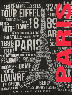Camiseta Torre Eiffel Paris em vermelho