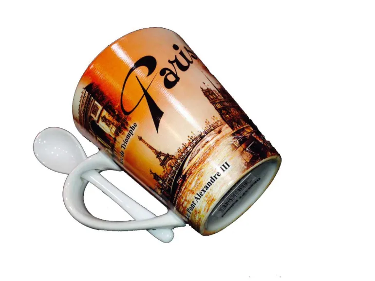 Caneca lembrança "Paris no outono" + colher