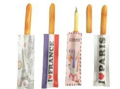 4 canetas baguete magnéticas com bolsinha souvenirs Françe