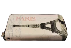 Carteira grande com Torre Eiffel vintage