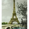 Cartão-postal Torre Eiffel e ponte