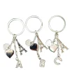 Chaveiro coeur strass & letras do alfabeto