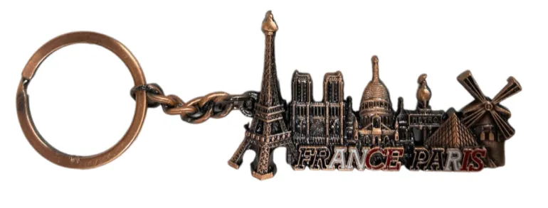 Chaveiro monumentos de Paris em relevo