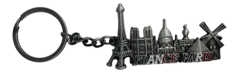 Chaveiro monumentos de Paris em relevo