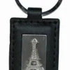 Chaveiro Paris torre eiffel couro preto