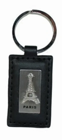 Chaveiro Paris torre eiffel couro preto