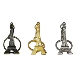 Chaveiro Torre Eiffel 3 cores em metal