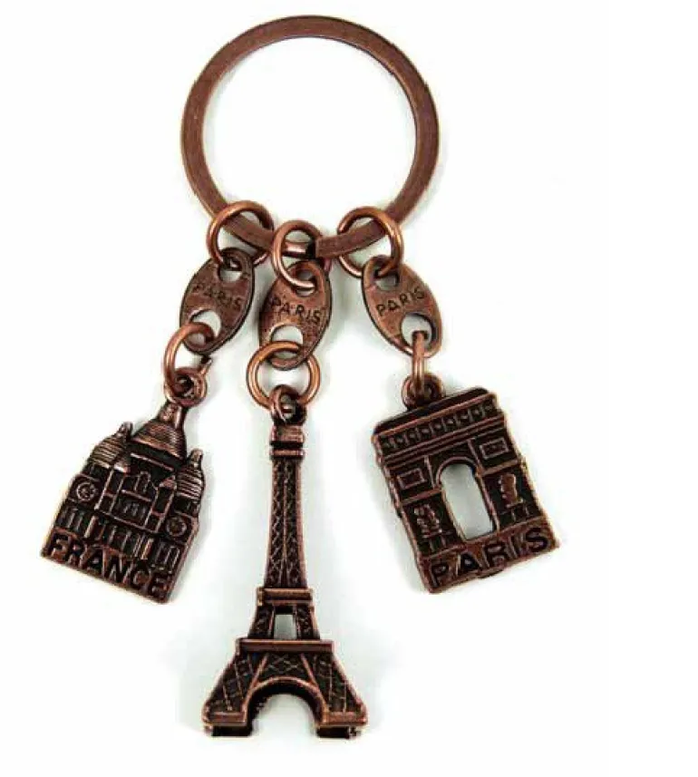 Chaveiro Torre Eiffel 3 monumentos bronze