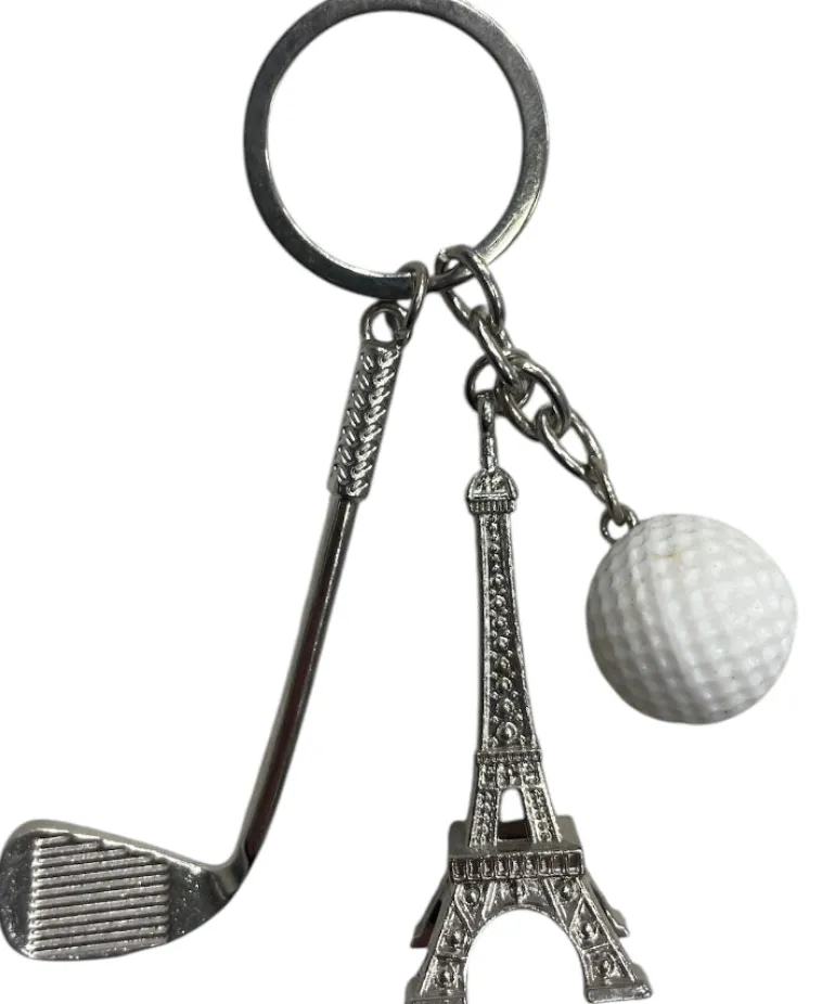 Chaveiro Torre Eiffel de bola de golfe