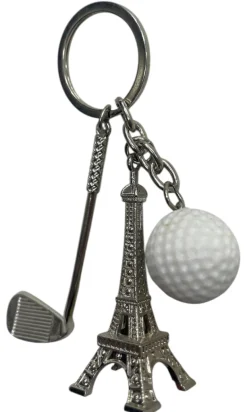 Chaveiro Torre Eiffel de bola de golfe