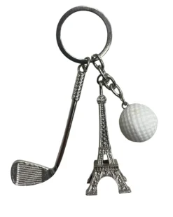 Chaveiro Torre Eiffel de bola de golfe