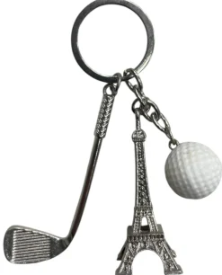 Chaveiro Torre Eiffel de bola de golfe