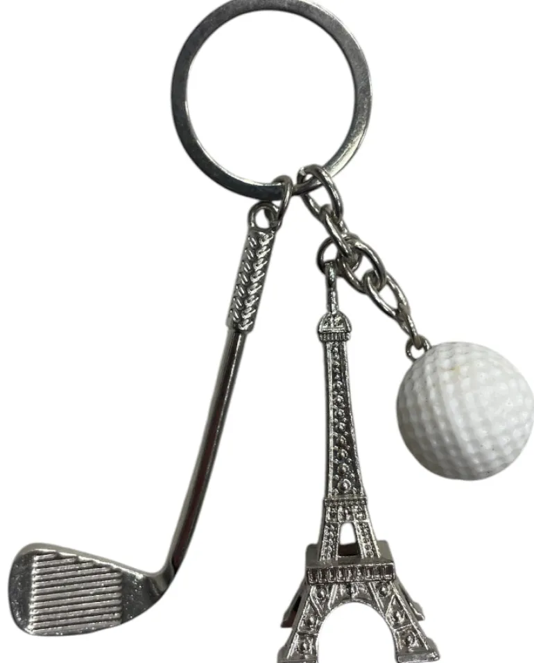 Chaveiro Torre Eiffel de bola de golfe