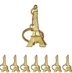 Chaveiro Torre Eiffel dourado com strass