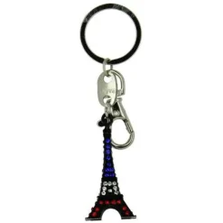 Chaveiro Torre Eiffel strass tricolor