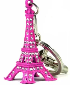 Chaveiro Torre Eiffel strass fluorescente