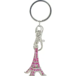 Chaveiro Tour Eiffel strass rosa