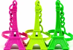 Chaveiros Torre Eiffel 3 cores fluorescentes