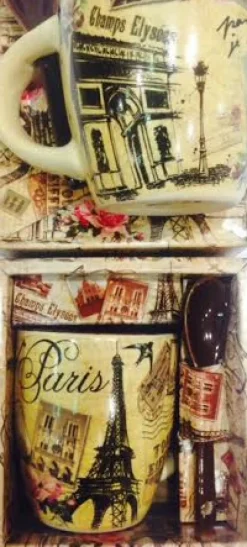 Chávena de café Lembrança de Paris vintage