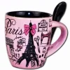 Chávena de café Torre Eiffel cor de rosa