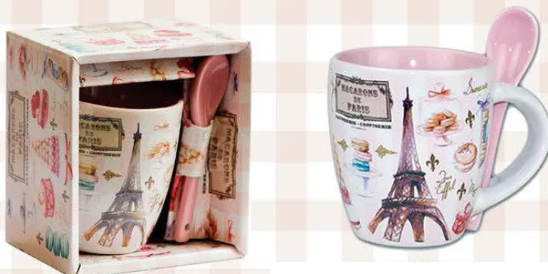 Chávena de café Torre Eiffel Macarrão